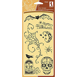 Inkadinkado Timbri Trasparenti – Foglio 4x8 Pollici – Mod Flower Flourish (4 Timbri)