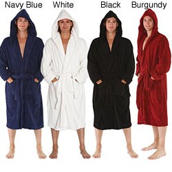Alexander Del Rossa Men's Terry Cotton Hooded Bathrobe. Opens flyout.