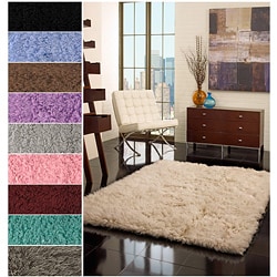 Hand woven Alexa Flokati Wool Shag Rug (3 x 5) Today $69.99 3.7 (82