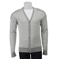 mens houndstooth cardigan
