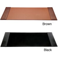Daco Crocodile Embossed Leather Desk Pad With Side Rails Free Daco Rustic Leather Desk Pad With Side Rails