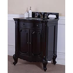 slide 1 of 1, Solid Birch 27-inch Single Sink Bathroom Vanity