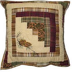 Shop Forest Log Cabin Throw Pillows Set Of 2 Free Shipping