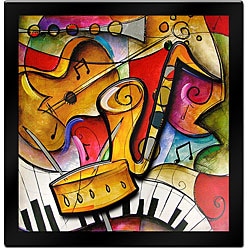 Shop Eric Waugh 'Jazz It Up II' Laminated Art - Overstock ...