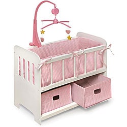 dolls cot with storage