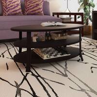 coffee table tier espresso tanner shelf overstock