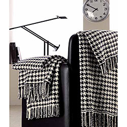 preview thumbnail 1 of 0, Houndstooth Wool Throw