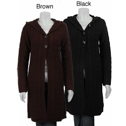 womens hooded sweater coat
