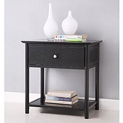 Elite Black Metal Nightstand - Bed Bath & Beyond - 4430082