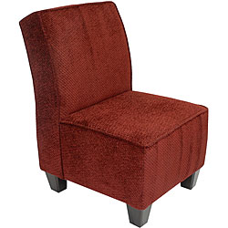 burgundy slipper chair