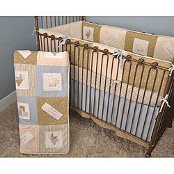 Shop Cotton Tale Heaven Sent Boy 4 Piece Crib Bedding Set