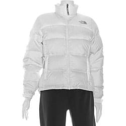 The North Face Women S White Nuptse Jacket Overstock
