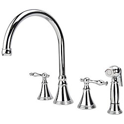 Fontaine High Arc Chrome Kitchen Faucet w/ Pullout Side Spray
