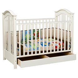 antique white baby crib