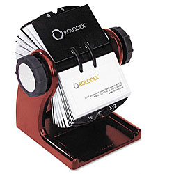 Rolodex Mahogany Rotary Business Card File - Bed Bath & Beyond - 4655201
