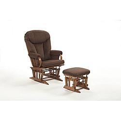 Hardwood and Chocolate Bow-back Glider Rocker - Bed Bath & Beyond - 4712005