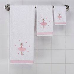 Shop Kids Cotton Ballerina 3 Piece Towel Set Overstock 4721684