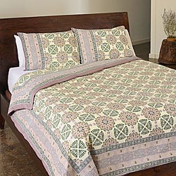 Shop Sodhi Kalamkari King 3 Piece Cotton Duvet Set India