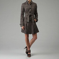 black rivet trench coat women's