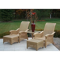 Shop Azria Collection 5-piece All-weather Wicker Patio ... Shop Azria Collection 5-piece All-weather Wicker Patio ... on Safavieh Outdoor Living Granton 5 Pc Living Set id=81650