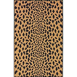 nuLOOM Infiniti Collection Leopard Animal Print Gold Rug (4'5 x 6'9). Opens flyout.