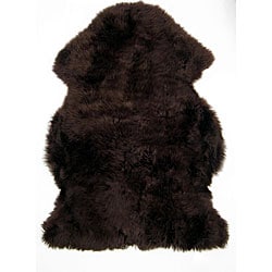 Handmade Bowron Brown Wool Sheepskin Rug - Bed Bath & Beyond - 4771855