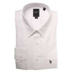 Shop US Polo Men s Wrinkle Free White  Dress  Shirt  Free 