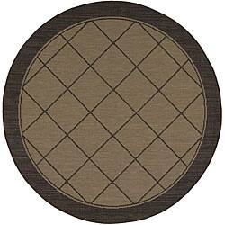 Patio Indoor/ Outdoor Brown Rug (5'3 Round) - Bed Bath & Beyond - 4826615