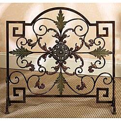 Shop Freestanding Metal Scroll Fireplace Screen Overstock 4842130