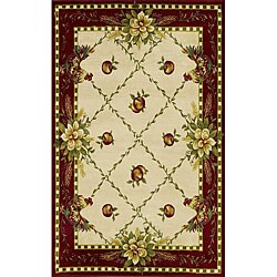 Avalon Red Border Rug (8'2 x 10') - Bed Bath & Beyond - 4846006