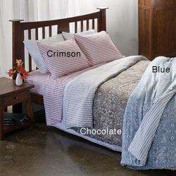 Anti-pill Heritage Flannel Striped 4-piece Sheet Set. Opens flyout.