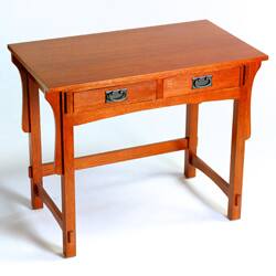 Shop Mission Small Oak Solid Wood Desk Overstock 5016949