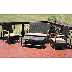 Shop Bonair 4-piece All-weather Resin Wicker Patio ... Shop Bonair 4-piece All-weather Resin Wicker Patio ... on Safavieh Outdoor Living Granton 5 Pc Living Set id=48314