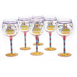 Shop Certified International Happy Birthday 18 Oz Wine Glasses
