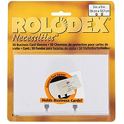 Rolodex Necessities 3 x 5-inch Business Card Sleeves (Pack of 100 ...