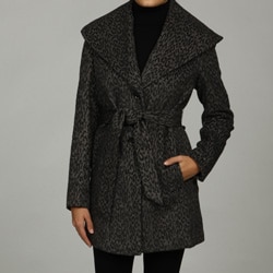 calvin klein grey wool coat