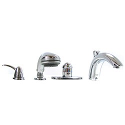 Grohe Talia Thermostatic Chrome Lever Handle Roman Tub Faucet Set - Bed ...