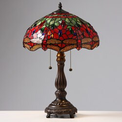 red tiffany table lamps