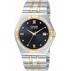 men's citizen watch with diamonds