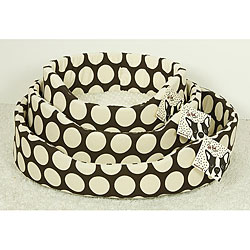 Dandie Dot Small 19-inch Round Pet Bed