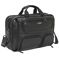 samsonite leather slim portfolio laptop briefcase