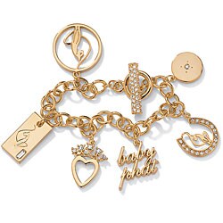 Shop 14k Gold Overylay Baby Phat Charm Bracelet - Free Shipping On ...