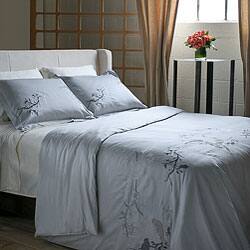 Shop Embroidered Song Bird 3 Piece Full Queen Size Duvet Cover