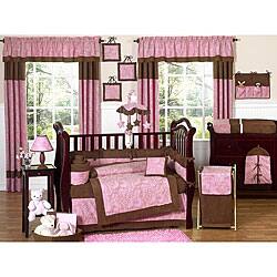 Shop Pink Paisley 9 Piece Crib Bedding Set Free Shipping Today