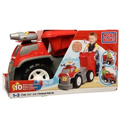 mega bloks fire truck ride on