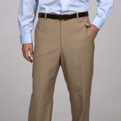 Austin Reed Men S Tan Flat Front Dress Pants Overstock 5300786