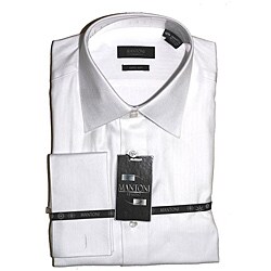 Shop Men s White  Herringbone  Dress  Shirt  Free Shipping 