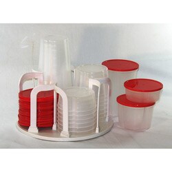 Plastic 49 piece Kitchen Containers with Carousel Rack