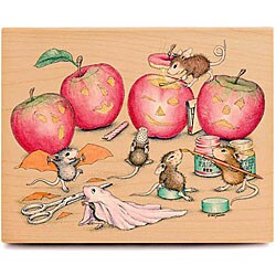Stampabilities House Mouse Wood Mounted Rubber Stamp Wrapped /& Ready