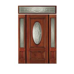 Shop Conception White Mahogany 1 Panel Pre Hung Door Unit With
